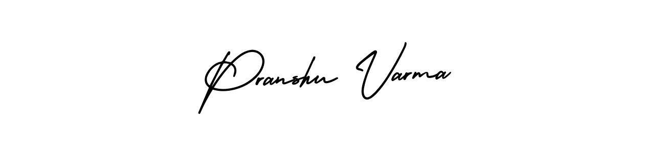 It looks lik you need a new signature style for name Pranshu Varma. Design unique handwritten (AmerikaSignatureDemo-Regular) signature with our free signature maker in just a few clicks. Pranshu Varma signature style 3 images and pictures png