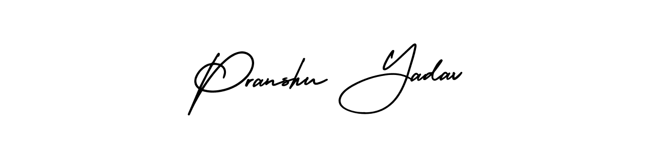 Pranshu Yadav stylish signature style. Best Handwritten Sign (AmerikaSignatureDemo-Regular) for my name. Handwritten Signature Collection Ideas for my name Pranshu Yadav. Pranshu Yadav signature style 3 images and pictures png