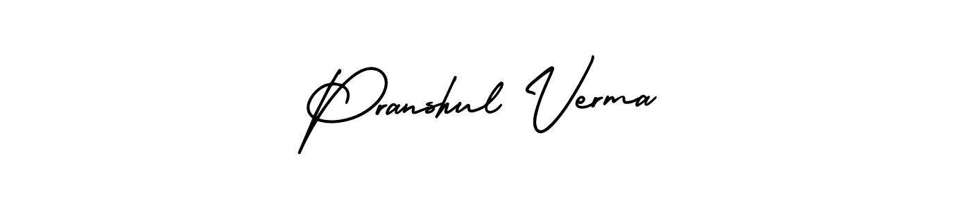 Use a signature maker to create a handwritten signature online. With this signature software, you can design (AmerikaSignatureDemo-Regular) your own signature for name Pranshul Verma. Pranshul Verma signature style 3 images and pictures png