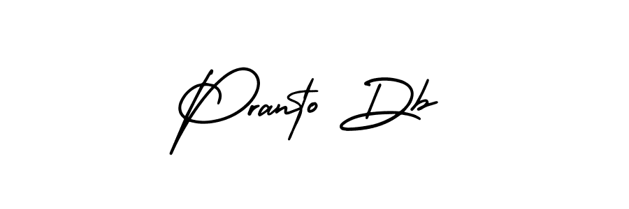 It looks lik you need a new signature style for name Pranto Db. Design unique handwritten (AmerikaSignatureDemo-Regular) signature with our free signature maker in just a few clicks. Pranto Db signature style 3 images and pictures png