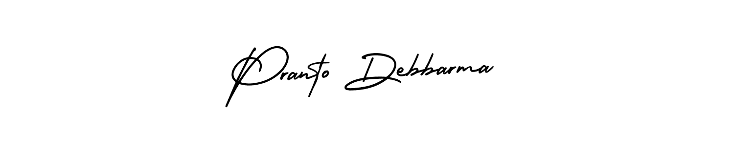 Create a beautiful signature design for name Pranto Debbarma. With this signature (AmerikaSignatureDemo-Regular) fonts, you can make a handwritten signature for free. Pranto Debbarma signature style 3 images and pictures png