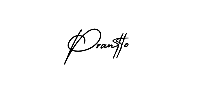The best way (AmerikaSignatureDemo-Regular) to make a short signature is to pick only two or three words in your name. The name Prantto include a total of six letters. For converting this name. Prantto signature style 3 images and pictures png