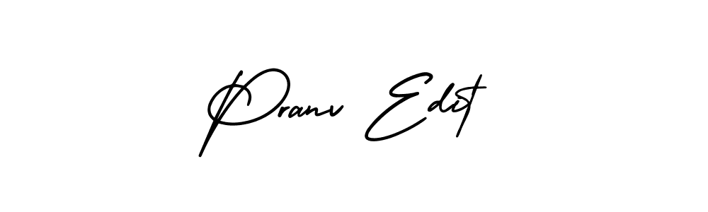 How to make Pranv Edit signature? AmerikaSignatureDemo-Regular is a professional autograph style. Create handwritten signature for Pranv Edit name. Pranv Edit signature style 3 images and pictures png