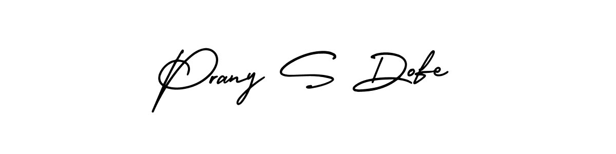 The best way (AmerikaSignatureDemo-Regular) to make a short signature is to pick only two or three words in your name. The name Prany S Dofe include a total of six letters. For converting this name. Prany S Dofe signature style 3 images and pictures png