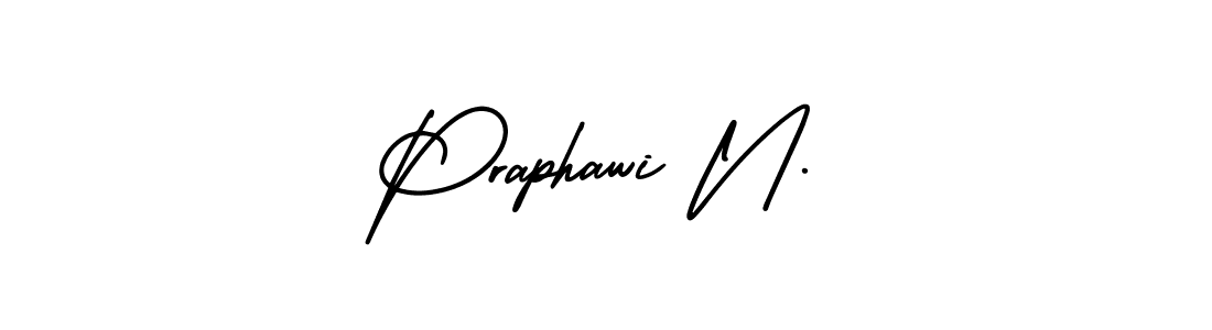 Design your own signature with our free online signature maker. With this signature software, you can create a handwritten (AmerikaSignatureDemo-Regular) signature for name Praphawi N.. Praphawi N. signature style 3 images and pictures png