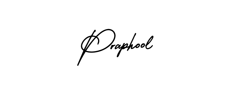 You should practise on your own different ways (AmerikaSignatureDemo-Regular) to write your name (Praphool) in signature. don't let someone else do it for you. Praphool signature style 3 images and pictures png