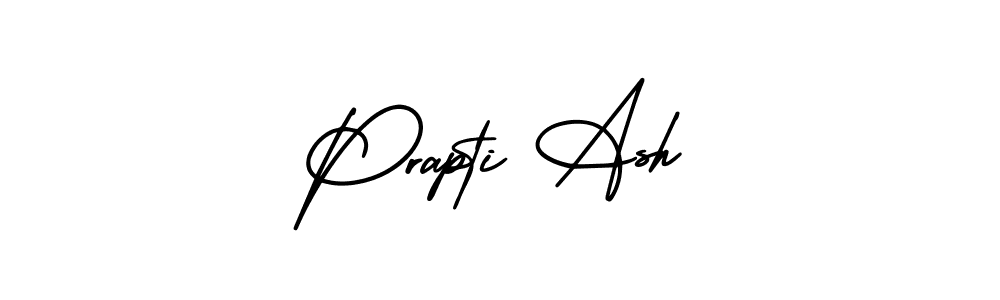 Also we have Prapti Ash name is the best signature style. Create professional handwritten signature collection using AmerikaSignatureDemo-Regular autograph style. Prapti Ash signature style 3 images and pictures png