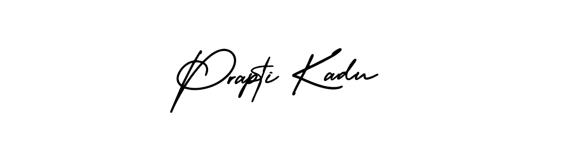Create a beautiful signature design for name Prapti Kadu. With this signature (AmerikaSignatureDemo-Regular) fonts, you can make a handwritten signature for free. Prapti Kadu signature style 3 images and pictures png