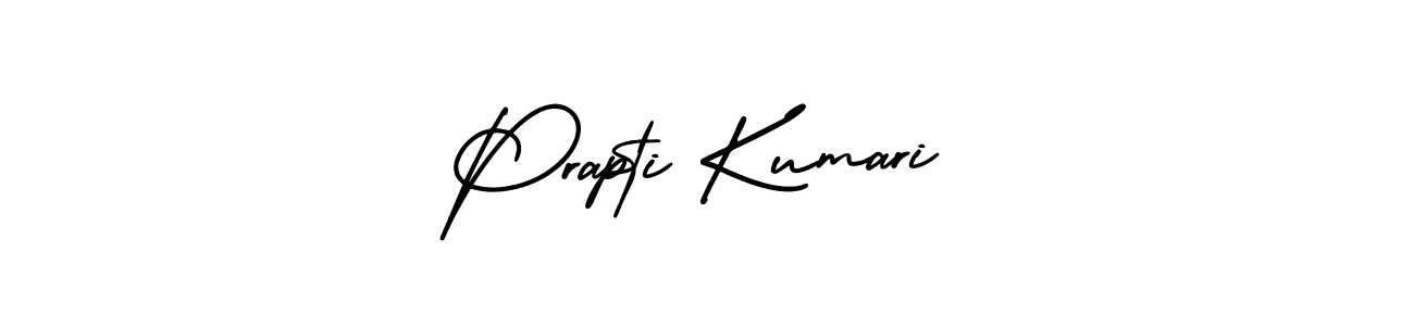 How to make Prapti Kumari name signature. Use AmerikaSignatureDemo-Regular style for creating short signs online. This is the latest handwritten sign. Prapti Kumari signature style 3 images and pictures png