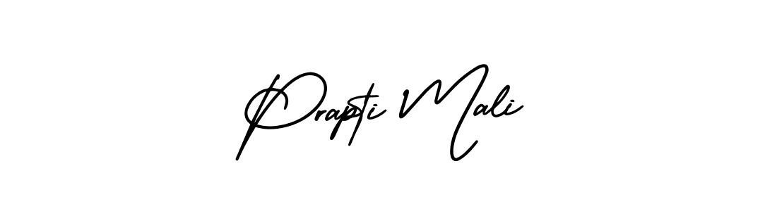 How to make Prapti Mali signature? AmerikaSignatureDemo-Regular is a professional autograph style. Create handwritten signature for Prapti Mali name. Prapti Mali signature style 3 images and pictures png