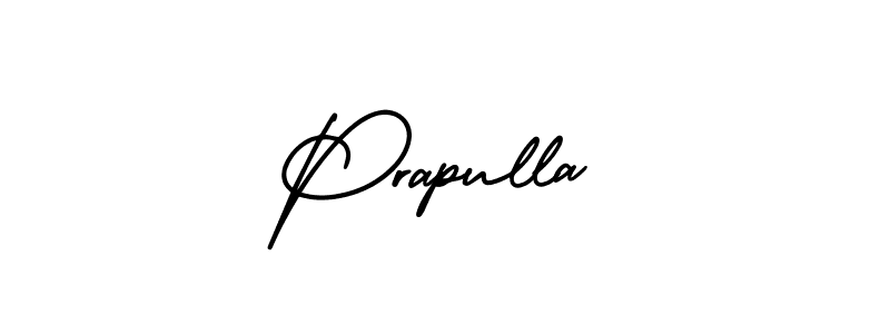 This is the best signature style for the Prapulla name. Also you like these signature font (AmerikaSignatureDemo-Regular). Mix name signature. Prapulla signature style 3 images and pictures png