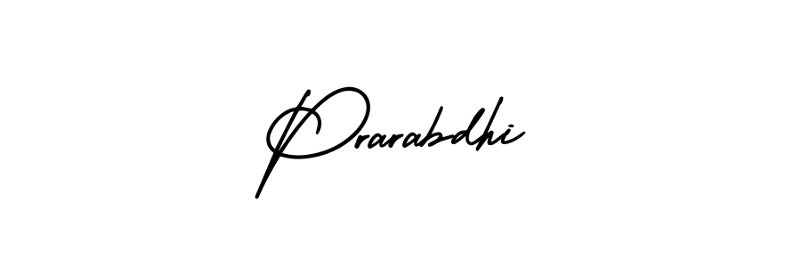 Make a beautiful signature design for name Prarabdhi. With this signature (AmerikaSignatureDemo-Regular) style, you can create a handwritten signature for free. Prarabdhi signature style 3 images and pictures png
