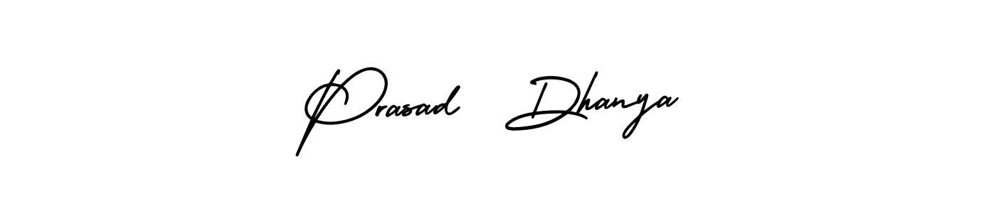 Also You can easily find your signature by using the search form. We will create Prasad  Dhanya name handwritten signature images for you free of cost using AmerikaSignatureDemo-Regular sign style. Prasad  Dhanya signature style 3 images and pictures png
