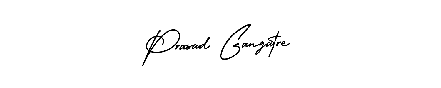 How to make Prasad Gangatre name signature. Use AmerikaSignatureDemo-Regular style for creating short signs online. This is the latest handwritten sign. Prasad Gangatre signature style 3 images and pictures png