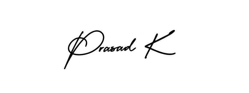 Also You can easily find your signature by using the search form. We will create Prasad K name handwritten signature images for you free of cost using AmerikaSignatureDemo-Regular sign style. Prasad K signature style 3 images and pictures png