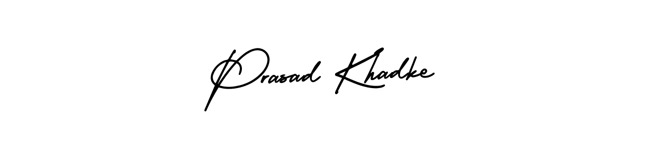 Prasad Khadke stylish signature style. Best Handwritten Sign (AmerikaSignatureDemo-Regular) for my name. Handwritten Signature Collection Ideas for my name Prasad Khadke. Prasad Khadke signature style 3 images and pictures png