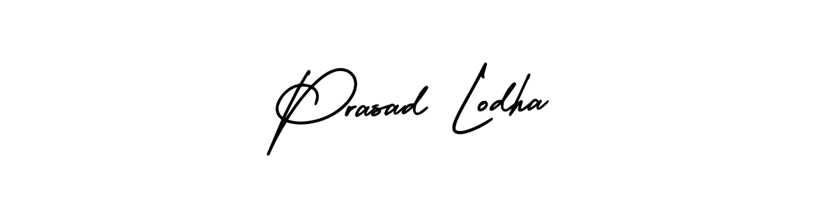 How to make Prasad Lodha name signature. Use AmerikaSignatureDemo-Regular style for creating short signs online. This is the latest handwritten sign. Prasad Lodha signature style 3 images and pictures png