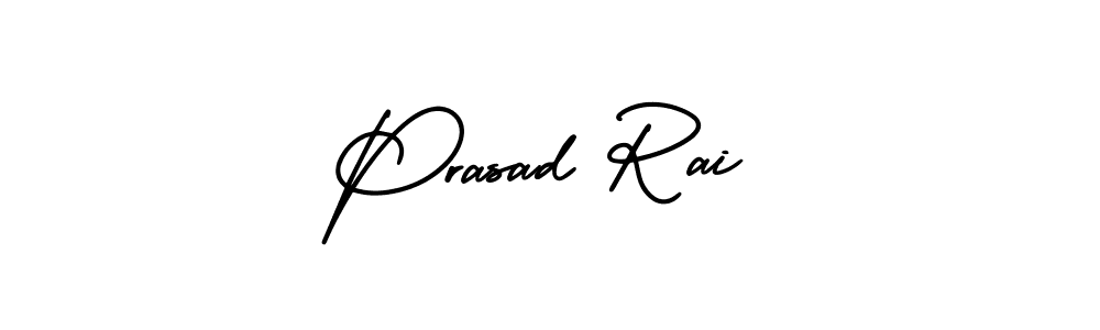 The best way (AmerikaSignatureDemo-Regular) to make a short signature is to pick only two or three words in your name. The name Prasad Rai include a total of six letters. For converting this name. Prasad Rai signature style 3 images and pictures png