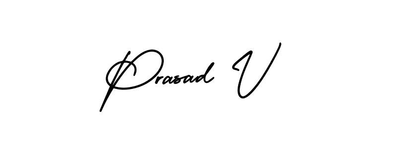 Design your own signature with our free online signature maker. With this signature software, you can create a handwritten (AmerikaSignatureDemo-Regular) signature for name Prasad V. Prasad V signature style 3 images and pictures png