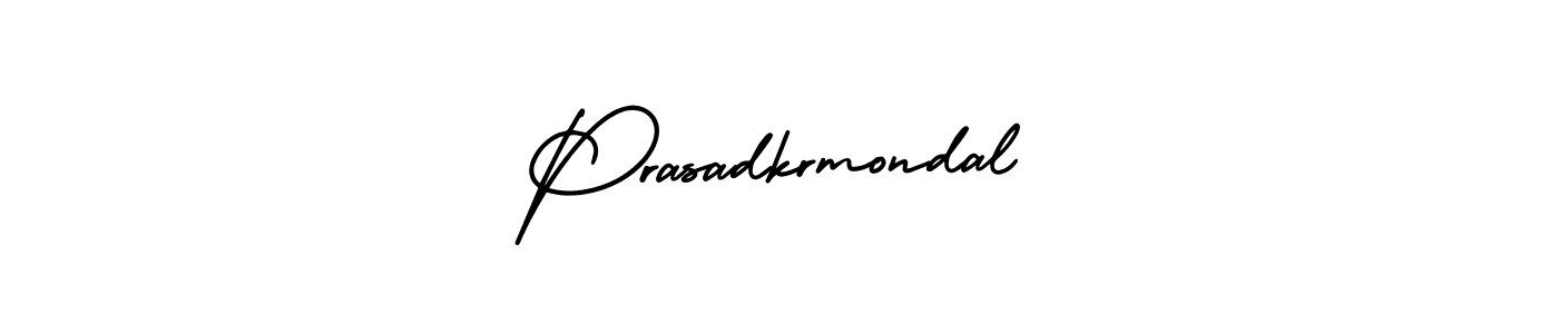 How to make Prasadkrmondal name signature. Use AmerikaSignatureDemo-Regular style for creating short signs online. This is the latest handwritten sign. Prasadkrmondal signature style 3 images and pictures png