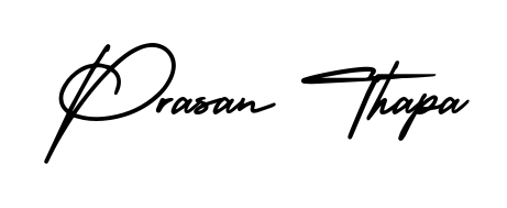 How to make Prasan Thapa signature? AmerikaSignatureDemo-Regular is a professional autograph style. Create handwritten signature for Prasan Thapa name. Prasan Thapa signature style 3 images and pictures png