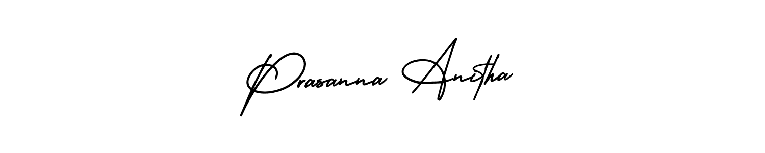 if you are searching for the best signature style for your name Prasanna Anitha. so please give up your signature search. here we have designed multiple signature styles  using AmerikaSignatureDemo-Regular. Prasanna Anitha signature style 3 images and pictures png