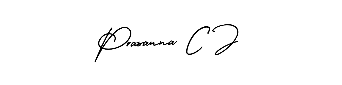 AmerikaSignatureDemo-Regular is a professional signature style that is perfect for those who want to add a touch of class to their signature. It is also a great choice for those who want to make their signature more unique. Get Prasanna C J name to fancy signature for free. Prasanna C J signature style 3 images and pictures png