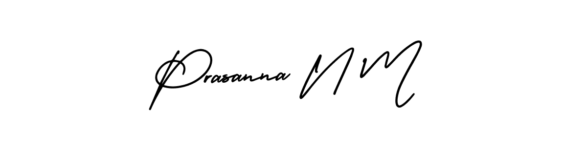 if you are searching for the best signature style for your name Prasanna N M. so please give up your signature search. here we have designed multiple signature styles  using AmerikaSignatureDemo-Regular. Prasanna N M signature style 3 images and pictures png