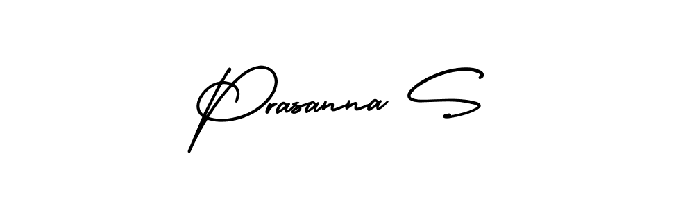 How to make Prasanna S signature? AmerikaSignatureDemo-Regular is a professional autograph style. Create handwritten signature for Prasanna S name. Prasanna S signature style 3 images and pictures png