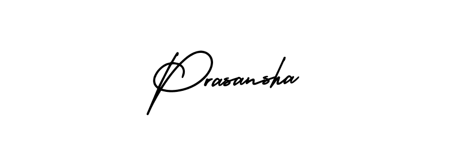 How to make Prasansha signature? AmerikaSignatureDemo-Regular is a professional autograph style. Create handwritten signature for Prasansha name. Prasansha signature style 3 images and pictures png
