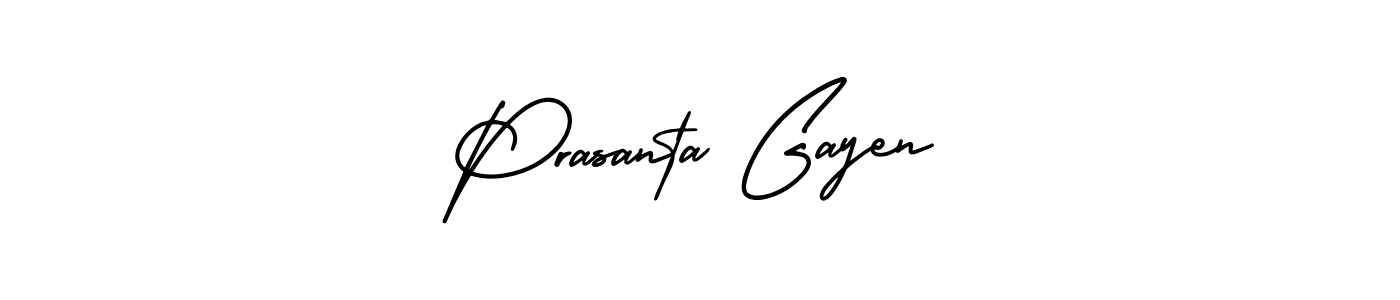 Also You can easily find your signature by using the search form. We will create Prasanta Gayen name handwritten signature images for you free of cost using AmerikaSignatureDemo-Regular sign style. Prasanta Gayen signature style 3 images and pictures png