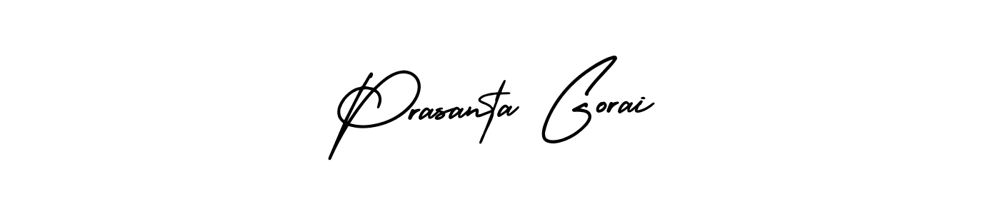 Use a signature maker to create a handwritten signature online. With this signature software, you can design (AmerikaSignatureDemo-Regular) your own signature for name Prasanta Gorai. Prasanta Gorai signature style 3 images and pictures png