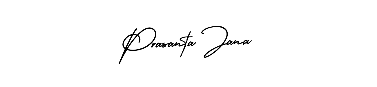 This is the best signature style for the Prasanta Jana name. Also you like these signature font (AmerikaSignatureDemo-Regular). Mix name signature. Prasanta Jana signature style 3 images and pictures png