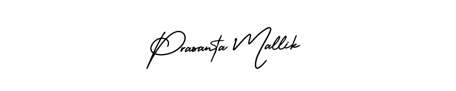 You should practise on your own different ways (AmerikaSignatureDemo-Regular) to write your name (Prasanta Mallik) in signature. don't let someone else do it for you. Prasanta Mallik signature style 3 images and pictures png