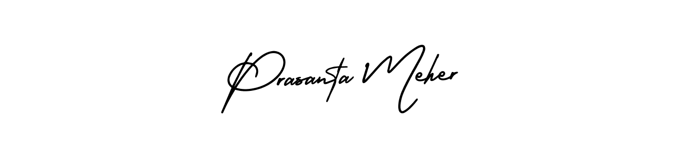 It looks lik you need a new signature style for name Prasanta Meher. Design unique handwritten (AmerikaSignatureDemo-Regular) signature with our free signature maker in just a few clicks. Prasanta Meher signature style 3 images and pictures png