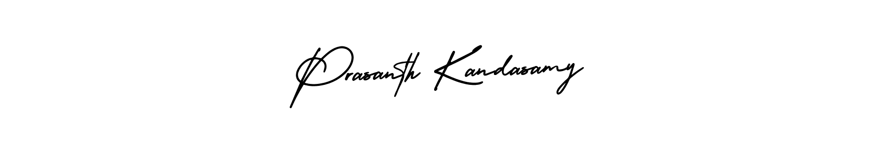 You should practise on your own different ways (AmerikaSignatureDemo-Regular) to write your name (Prasanth Kandasamy) in signature. don't let someone else do it for you. Prasanth Kandasamy signature style 3 images and pictures png