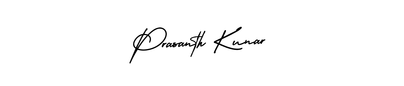 How to Draw Prasanth Kunar signature style? AmerikaSignatureDemo-Regular is a latest design signature styles for name Prasanth Kunar. Prasanth Kunar signature style 3 images and pictures png