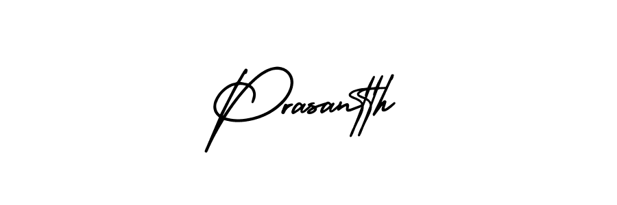 Prasantth stylish signature style. Best Handwritten Sign (AmerikaSignatureDemo-Regular) for my name. Handwritten Signature Collection Ideas for my name Prasantth. Prasantth signature style 3 images and pictures png