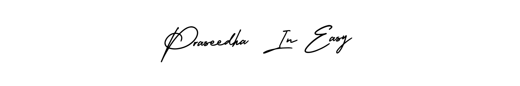 Design your own signature with our free online signature maker. With this signature software, you can create a handwritten (AmerikaSignatureDemo-Regular) signature for name Praseedha  In Easy. Praseedha  In Easy signature style 3 images and pictures png