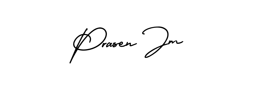 It looks lik you need a new signature style for name Prasen Jm. Design unique handwritten (AmerikaSignatureDemo-Regular) signature with our free signature maker in just a few clicks. Prasen Jm signature style 3 images and pictures png