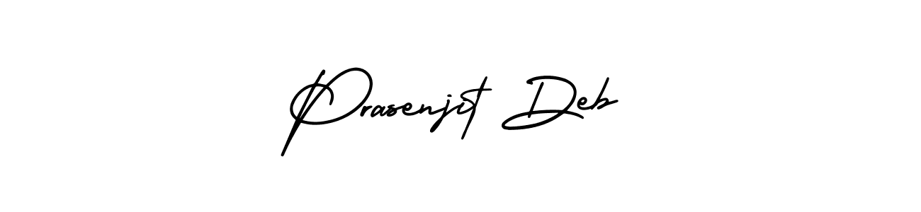 Use a signature maker to create a handwritten signature online. With this signature software, you can design (AmerikaSignatureDemo-Regular) your own signature for name Prasenjit Deb. Prasenjit Deb signature style 3 images and pictures png