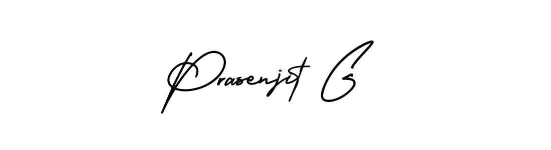 Use a signature maker to create a handwritten signature online. With this signature software, you can design (AmerikaSignatureDemo-Regular) your own signature for name Prasenjit G. Prasenjit G signature style 3 images and pictures png