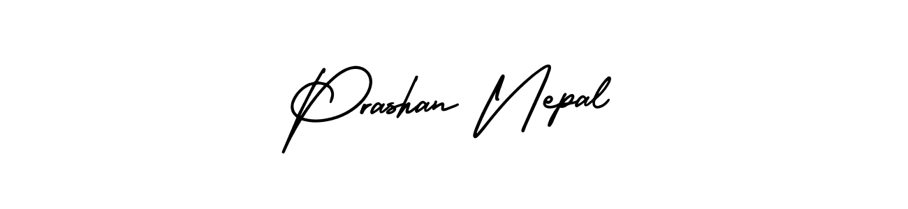 Make a short Prashan Nepal signature style. Manage your documents anywhere anytime using AmerikaSignatureDemo-Regular. Create and add eSignatures, submit forms, share and send files easily. Prashan Nepal signature style 3 images and pictures png
