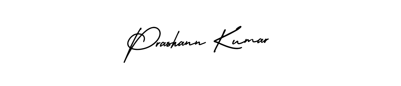 How to make Prashann Kumar name signature. Use AmerikaSignatureDemo-Regular style for creating short signs online. This is the latest handwritten sign. Prashann Kumar signature style 3 images and pictures png