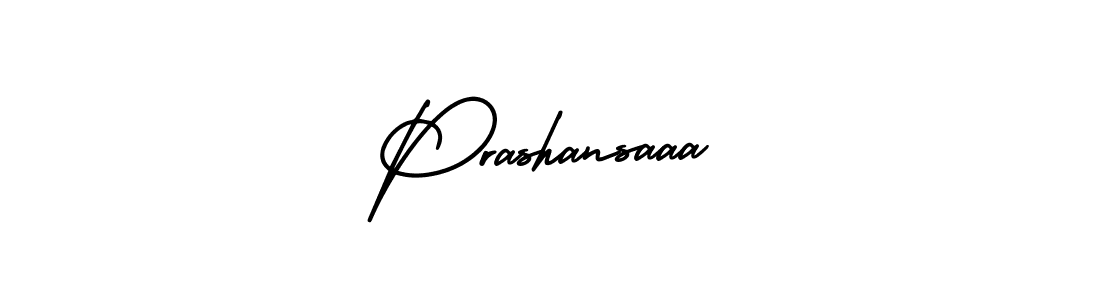 Prashansaaa stylish signature style. Best Handwritten Sign (AmerikaSignatureDemo-Regular) for my name. Handwritten Signature Collection Ideas for my name Prashansaaa. Prashansaaa signature style 3 images and pictures png