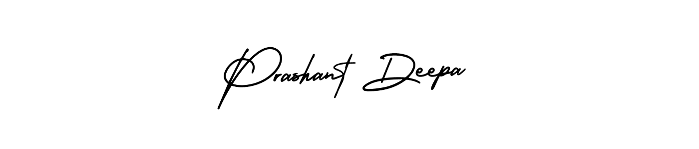 How to make Prashant Deepa name signature. Use AmerikaSignatureDemo-Regular style for creating short signs online. This is the latest handwritten sign. Prashant Deepa signature style 3 images and pictures png