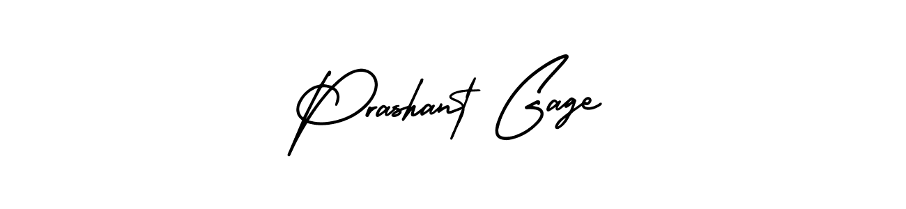 Design your own signature with our free online signature maker. With this signature software, you can create a handwritten (AmerikaSignatureDemo-Regular) signature for name Prashant Gage. Prashant Gage signature style 3 images and pictures png