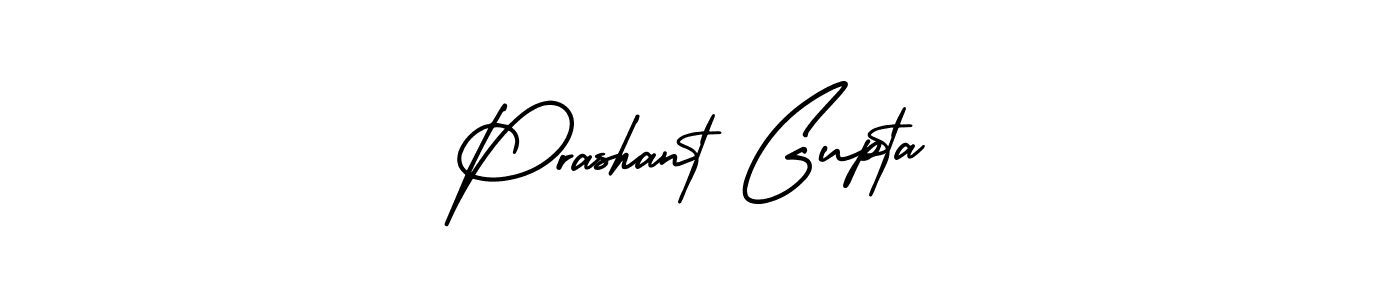The best way (AmerikaSignatureDemo-Regular) to make a short signature is to pick only two or three words in your name. The name Prashant Gupta include a total of six letters. For converting this name. Prashant Gupta signature style 3 images and pictures png