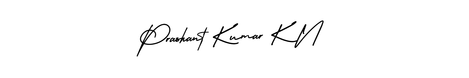 The best way (AmerikaSignatureDemo-Regular) to make a short signature is to pick only two or three words in your name. The name Prashant Kumar K N include a total of six letters. For converting this name. Prashant Kumar K N signature style 3 images and pictures png