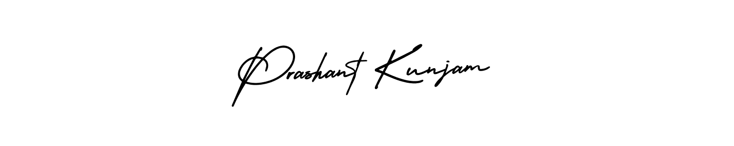 Use a signature maker to create a handwritten signature online. With this signature software, you can design (AmerikaSignatureDemo-Regular) your own signature for name Prashant Kunjam. Prashant Kunjam signature style 3 images and pictures png
